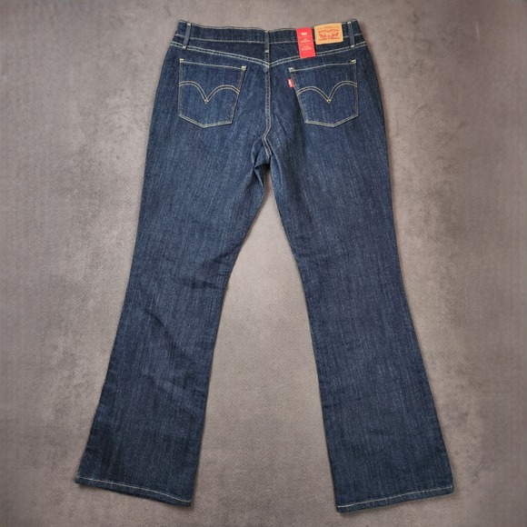 Levis 515 Jeans Womens 14 Dark Wash High Rise Bootcut Stretch Denim 35x32 New - Picture 3 of 13